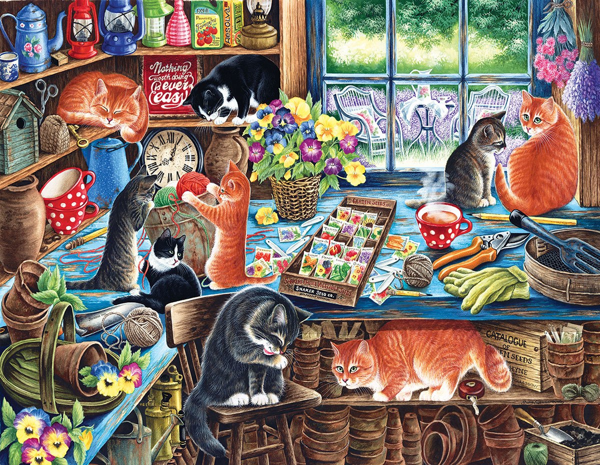 In a Garden Shed - 1000+pc Jigsaw Puzzle By Sunsout  			  					NEW