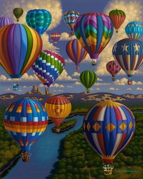 Balloon Festival - 1000pc Jigsaw Puzzle by Dowdle