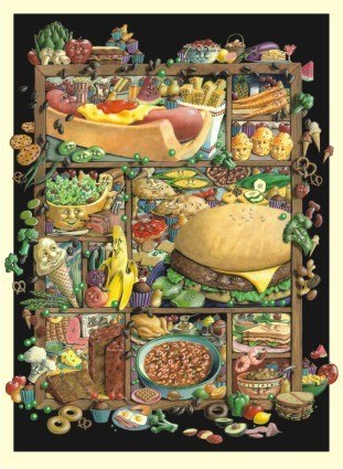 Shadowbox Hunt: Food - 1000pc Jigsaw Puzzle by Anatolian