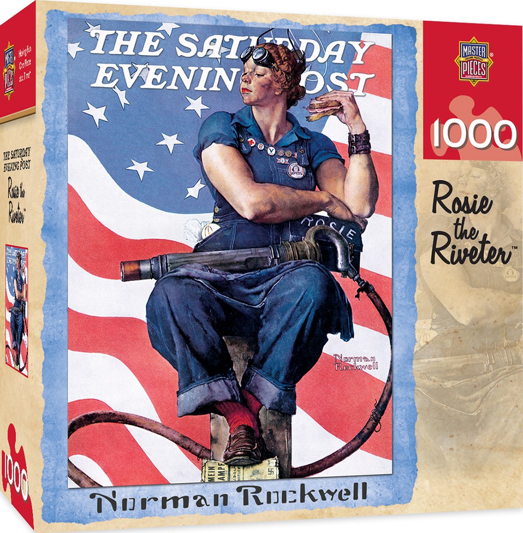 Saturday Evening Post Norman Rockwell: Rosie the Riveter - 1000pc Jigsaw Puzzle by Masterpieces  			  					NEW - image 1