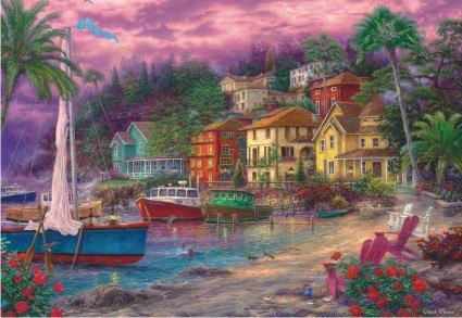 On Golden Shores - 2000pc Jigsaw Puzzle by Anatolian