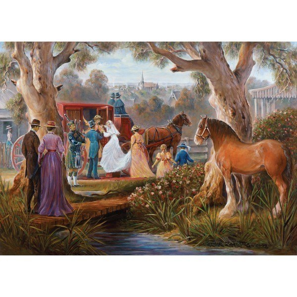 Redgum Ranges: Carriage Marriage - 1000pc Jigsaw Puzzle by Holdson  			  					NEW