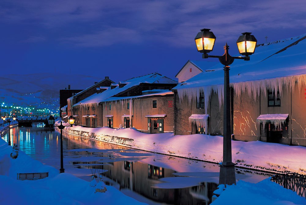 Otaro Canal at Night, Japan - 1000pc Glow in the Dark Jigsaw Puzzle By Tomax