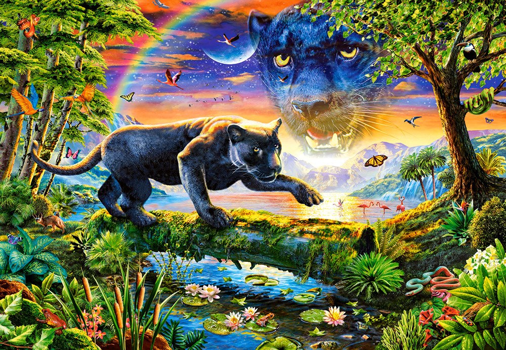 Panther Twilight - 1500pc Jigsaw Puzzle By Castorland