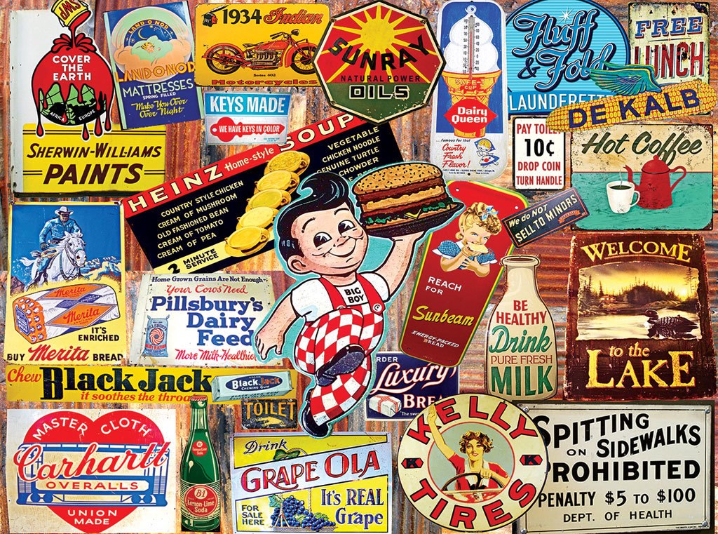 Tin Signs - 300pc Jigsaw Puzzle by White Mountain