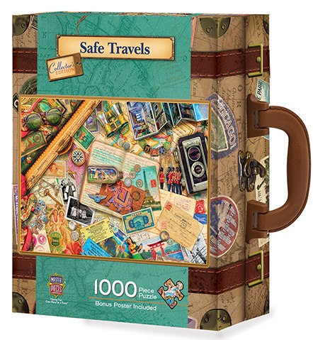 Safe Travels - 1000pc Suitcase Jigsaw Puzzle By Masterpieces