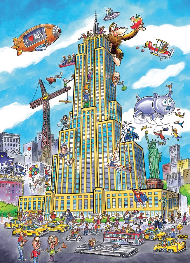 DoodleTown: Empire State - 1000pc Jigsaw Puzzle by Cobble Hill