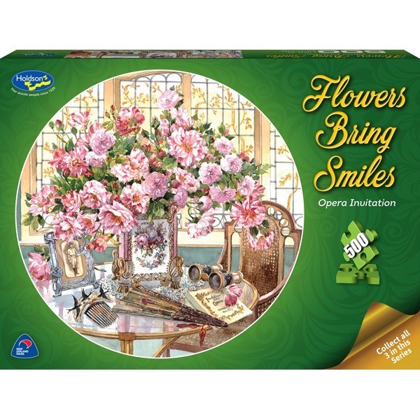 Flowers Bring Smiles: Opera (Yellow) - 500pc Jigsaw Puzzle by Holdson  			  					NEW - image 1