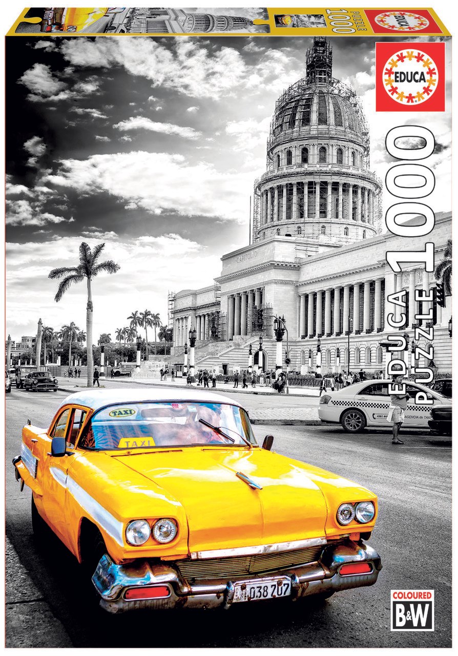 Taxi in La Havana, Cuba - 1000pc Jigsaw Puzzle by Educa  			  					NEW - image 1