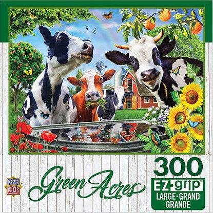 Green Acres: Moo Love - 300pc EzGrip Jigsaw Puzzle by Masterpieces  			  					NEW