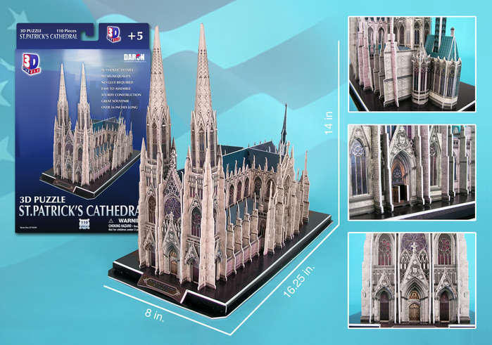 St. Patrick's Cathedral - 110pc 3D Jigsaw Puzzle by Daron