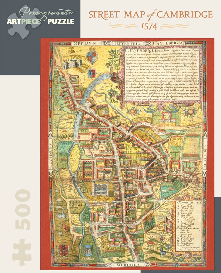 Street Map of Cambridge - 500pc Jigsaw Puzzle by Pomegranate