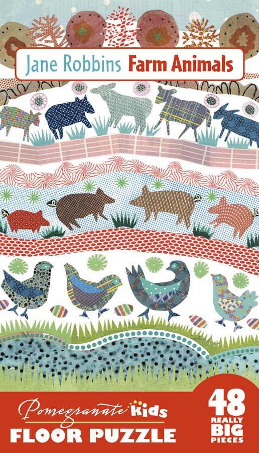 Robbins: Farm Animals - 48pc Floor by Pomegranate  			  					NEW - image 1