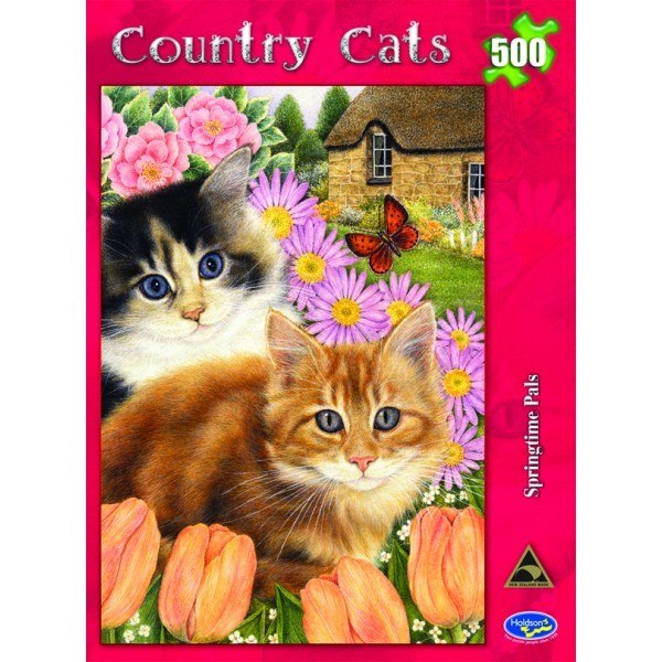 Country Cats: Springtime Pals - 500pc Jigsaw Puzzle by Holdson  			  					NEW - image 1