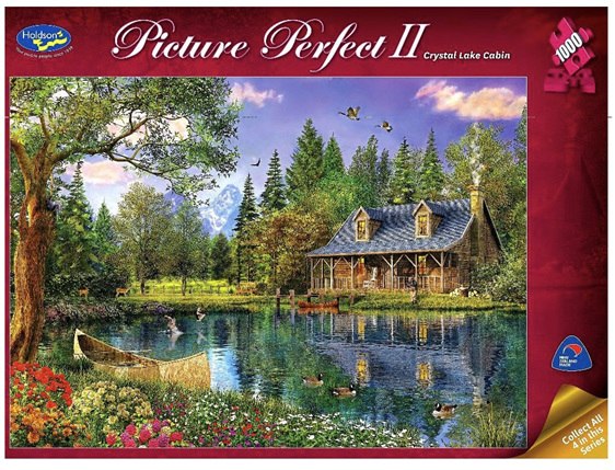 Picture Perfect II: Crystal Lake Cabin - 1000pc Jigsaw Puzzle by Holdson  			  					NEW - image 1