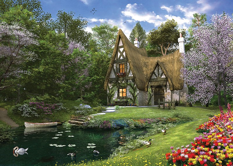 Spring Lake Cottage - 3000pc Jigsaw Puzzle by Anatolian