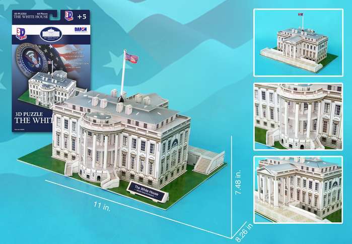 White House - 64pc 3D Jigsaw Puzzle by Daron