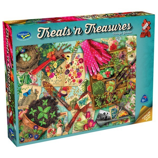 Treats N Treasures: Vintage Garden - 1000pc Jigsaw Puzzle by Holdson  			  					NEW - image 1