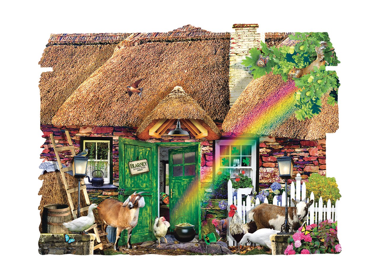Irish Cottage - 1000pc Shaped Jigsaw Puzzle By Sunsout  			  					NEW