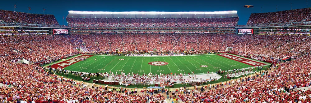 University of Alabama: Bryant-Denny Stadium - 1000pc Panoramic Jigsaw Puzzle by Masterpieces