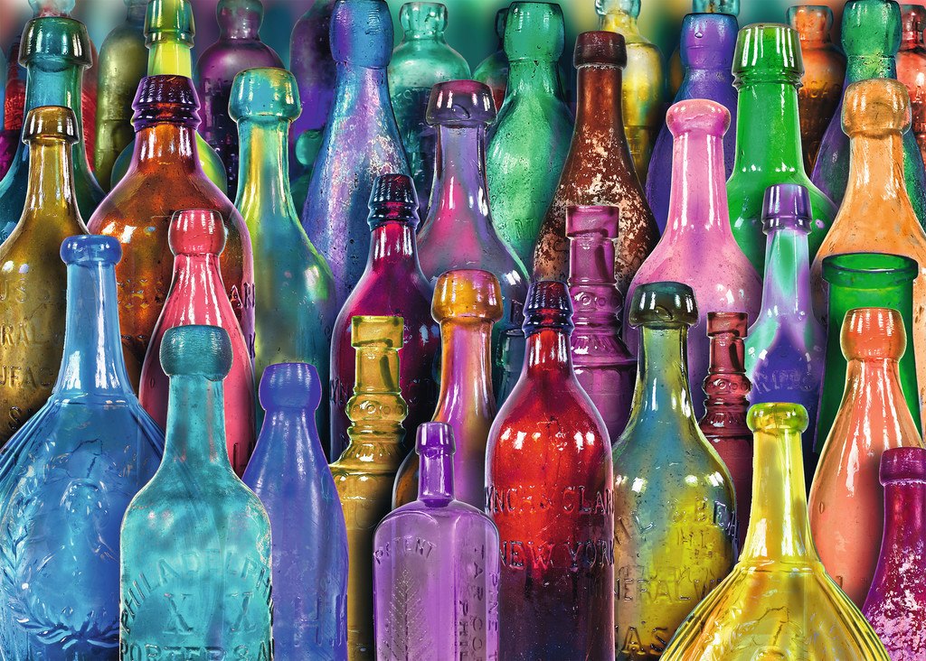 Colorful Bottles - 1000pc Jigsaw Puzzle By Ravensburger