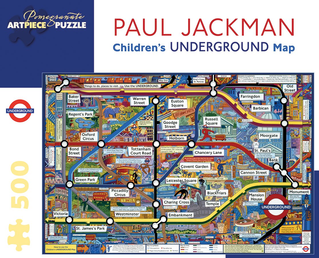 Children's Underground Map - 500pc Jigsaw Puzzle by Pomegranate