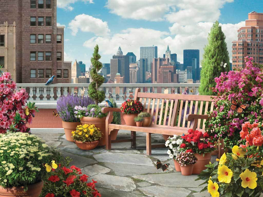 Rooftop Garden - 500pc Large Format Jigsaw Puzzle By Ravensburger