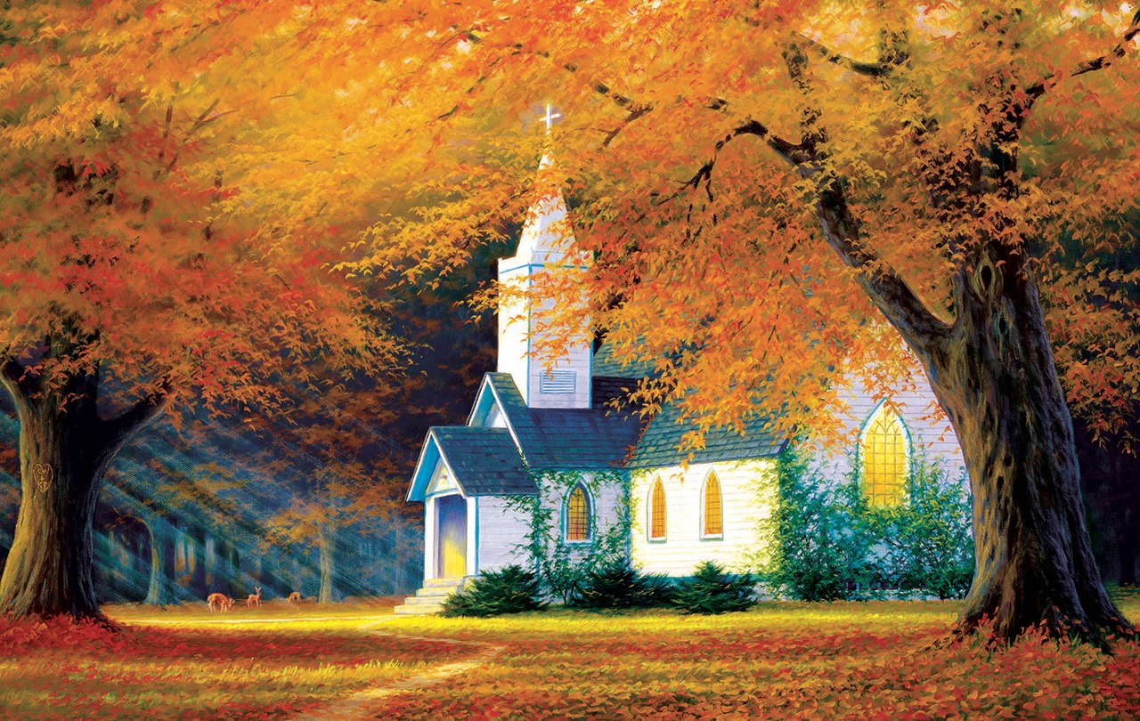 Church in the Glen - 550pc Jigsaw Puzzle by Sunsout  			  					NEW