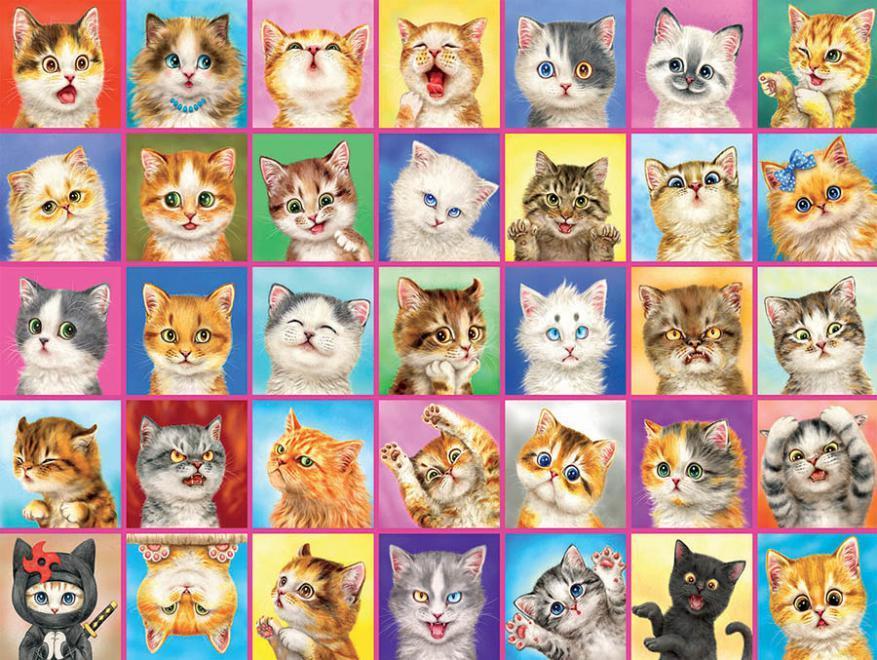 Cats, Cats, Cats - 1500pc Jigsaw Puzzle by Ceaco  			  					NEW