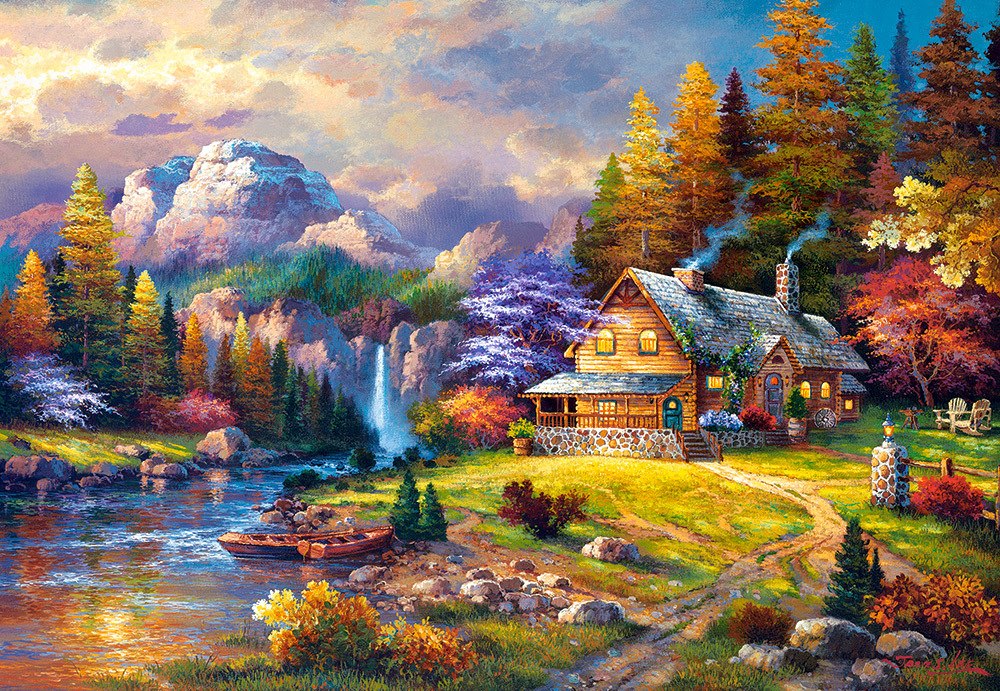 Mountain Hideaway - 1500pc Jigsaw Puzzle By Castorland