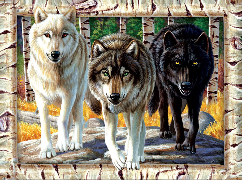 Wolf Pack Colors - 1000pc Jigsaw Puzzle by Sunsout
