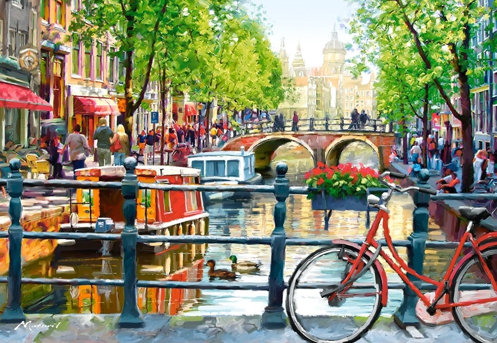 Amsterdam Landscape - 1000pc Jigsaw Puzzle By Castorland