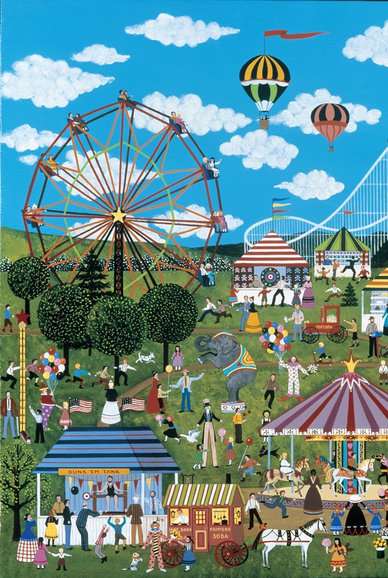 Carnival Time In Willow Bend - 1000pc Jigsaw Puzzle by Tomax