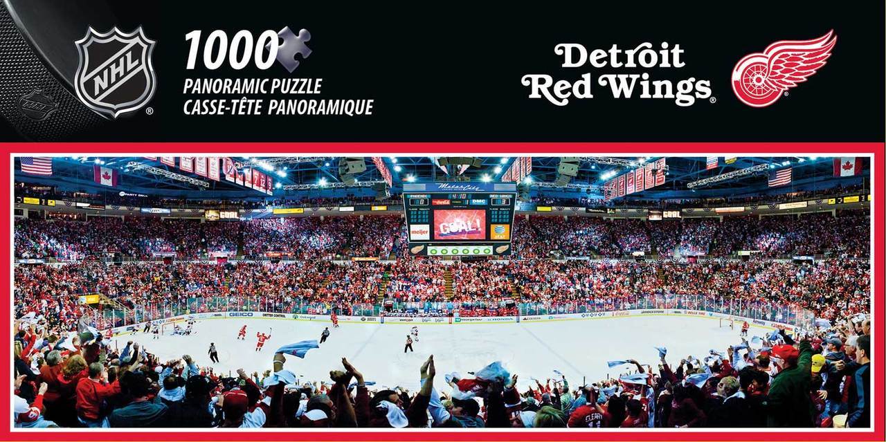 NHL: Detroit Red Wings - 1000pc Panoramic Jigsaw Puzzle By Masterpieces