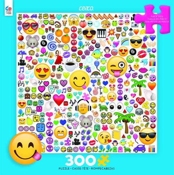 EMOJI: Partytime - 300pc Oversized Jigsaw Puzzle by Ceaco  			  					NEW - image 1