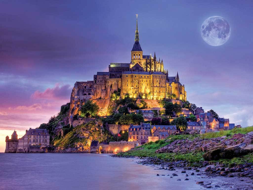 Mont Saint Michel, France - 750pc Jigsaw Puzzle by Buffalo Games