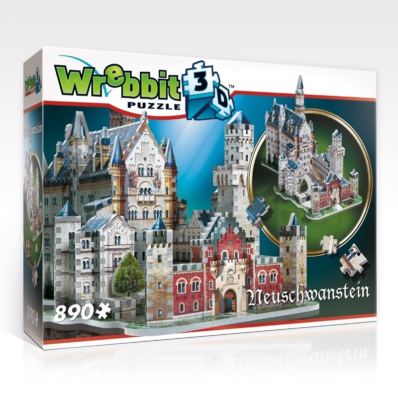 Neuschwanstein Castle - 890pc 3D Puzzle by Wrebbit