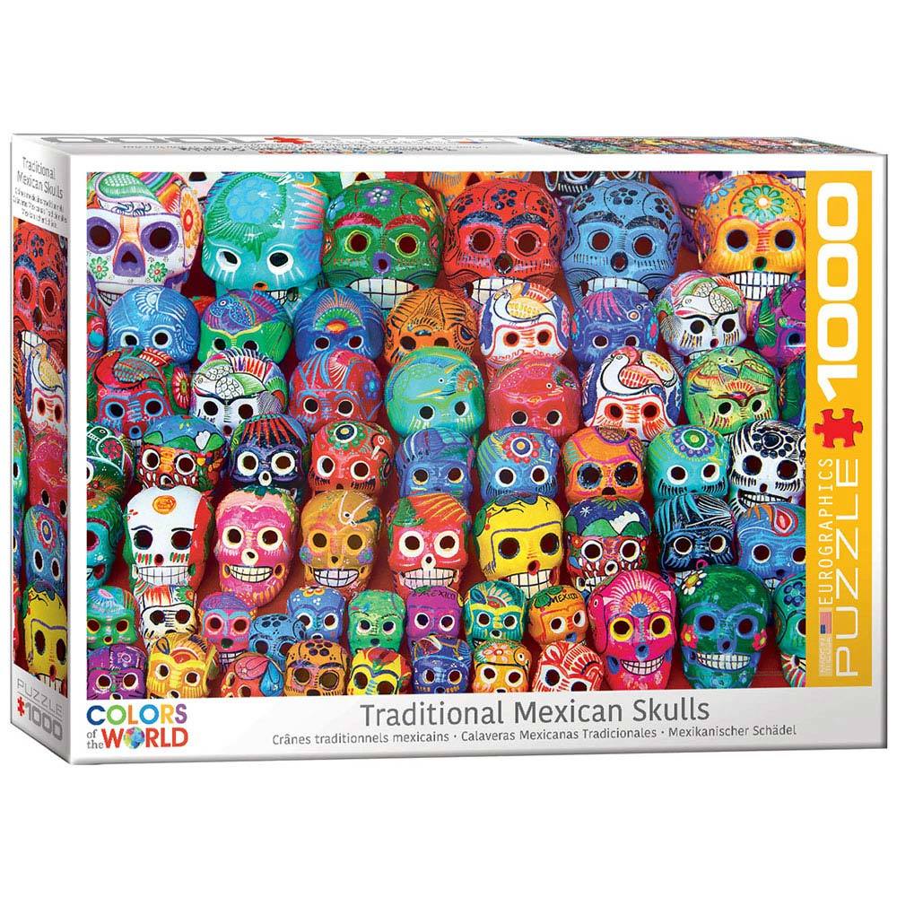 Traditional Mexican Skulls - 1000pc Jigsaw Puzzle by Eurographics  			  					NEW - image 1