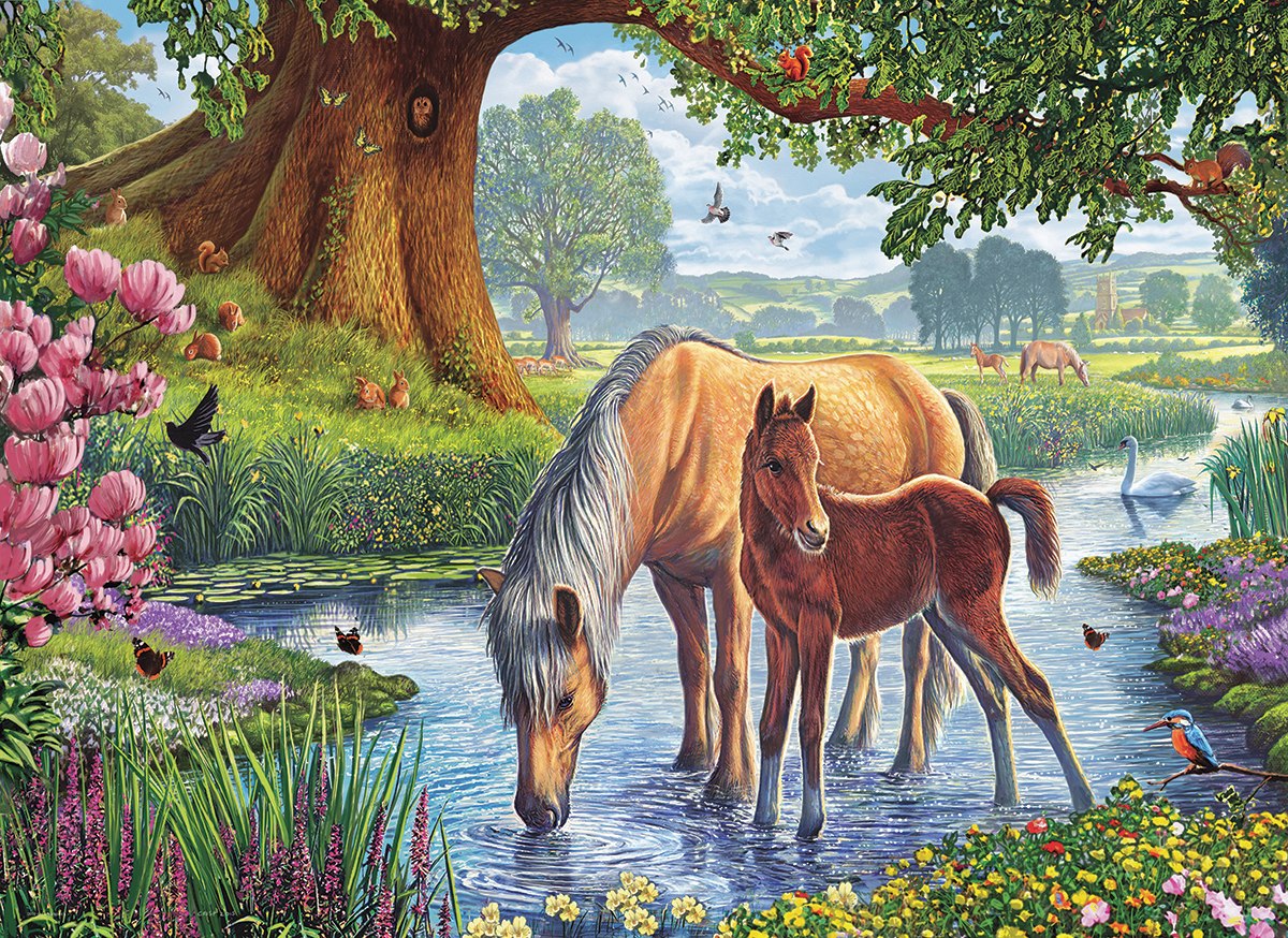 The Fell Ponies by Steve Crisp - 1000pc Jigsaw Puzzle by Eurographics