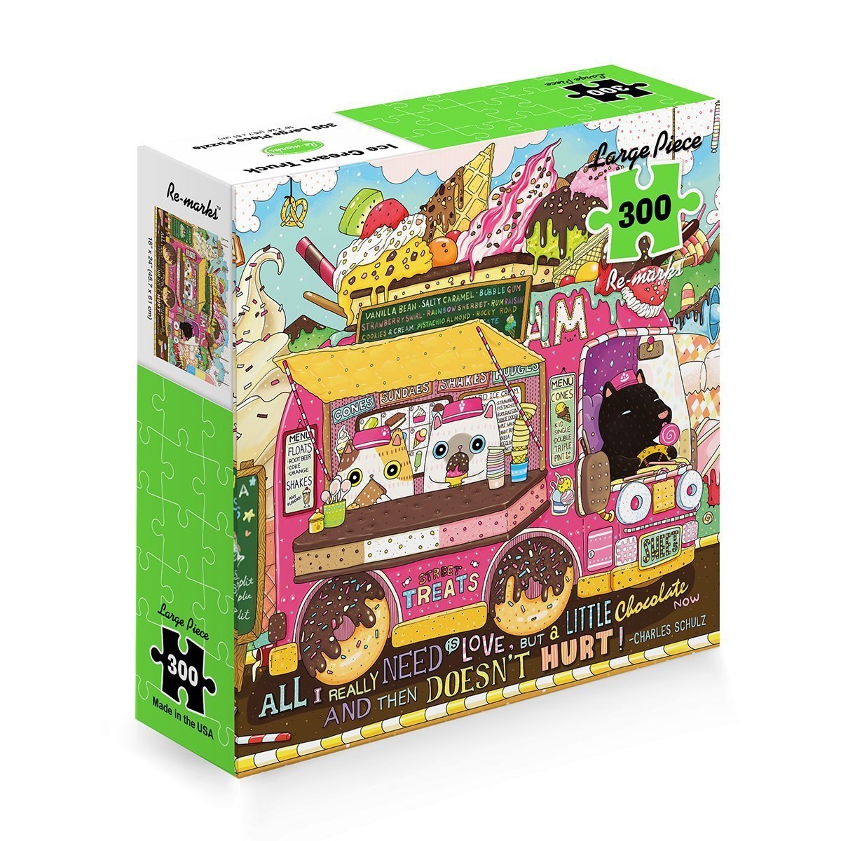 Ice Cream Truck - 300pc Large Format Jigsaw Puzzle By Re-marks  			  					NEW - image 1