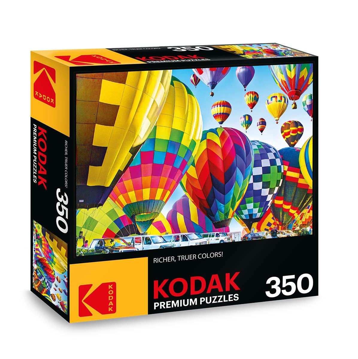 Kodak: Hot Air Balloons Inflate on the Ground, Michigan - 350pc Jigsaw Puzzle by Lafayette Puzzle Factory  			  					NEW - image 1