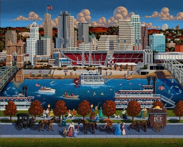 Cincinnati - 500pc Jigsaw Puzzle by Dowdle