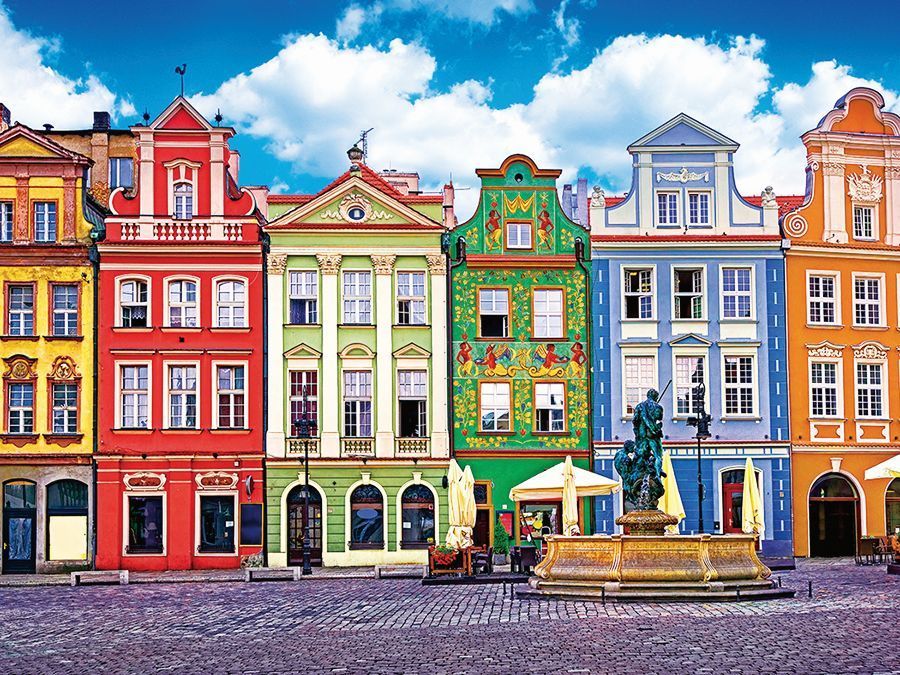 Kodak: Colorful Buildings, Ponzan, Poland - 350pc Jigsaw Puzzle by Lafayette Puzzle Factory  			  					NEW