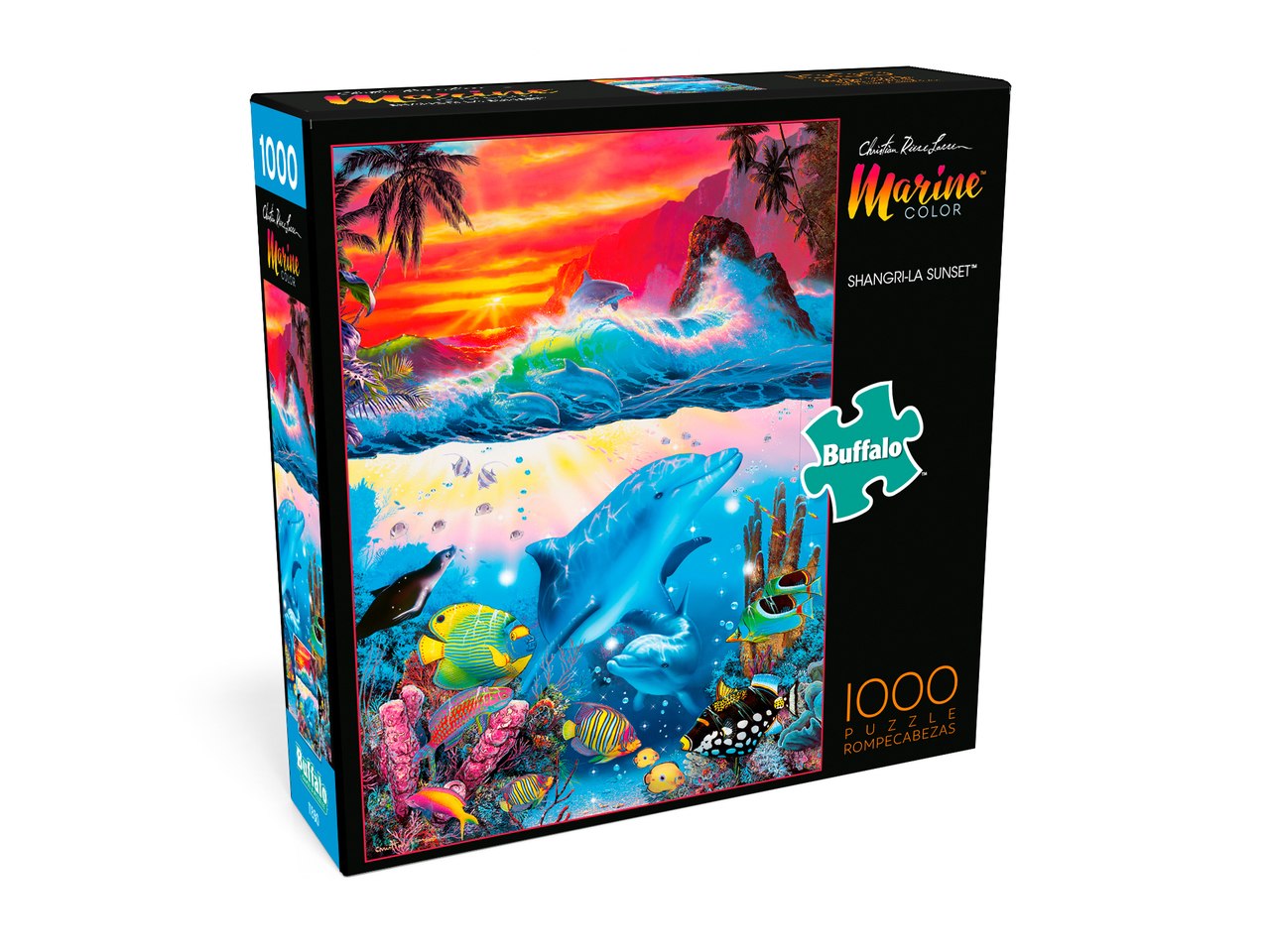 Marine Color: Shangri-La Sunset - 1000pc Jigsaw Puzzle by Buffalo Games  			  					NEW - image 2