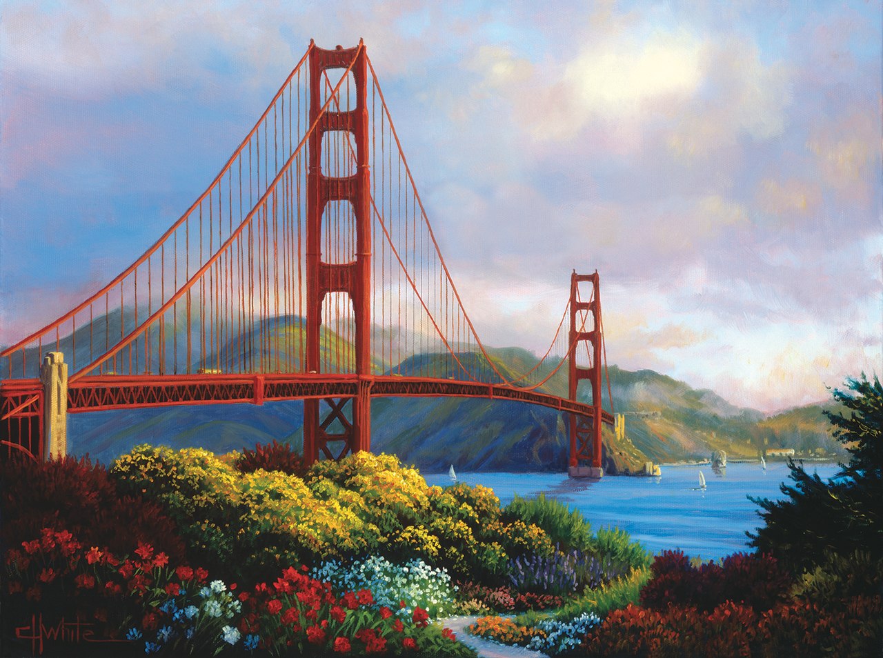 Morning at the Golden Gate - 300pc Jigsaw Puzzle By Sunsout  			  					NEW