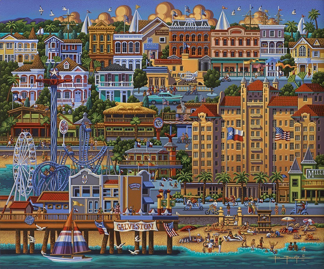 Galveston - 500pc Jigsaw Puzzle by Dowdle