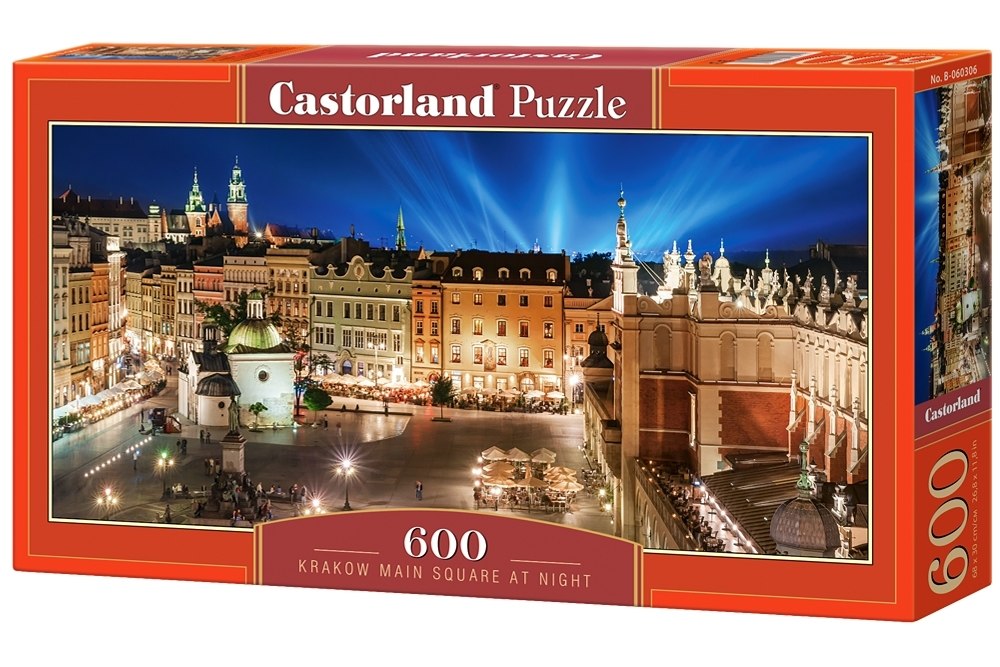 Krakow Main Square at Night - 600pc Jigsaw Puzzle By Castorland  			  					NEW - image 1