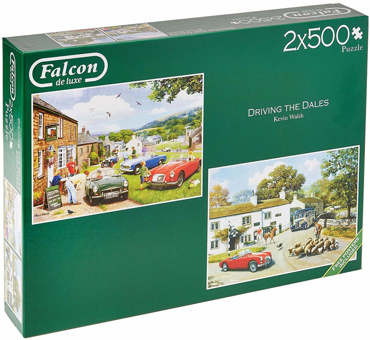 Driving in the Dales - 2 x 500pc Jigsaw Puzzle By Falcon  			  					NEW - image 2