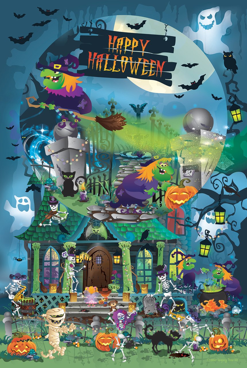 Trick or Treat for All Ages - 625pc Family Jigsaw Puzzle by Sunsout  			  					NEW