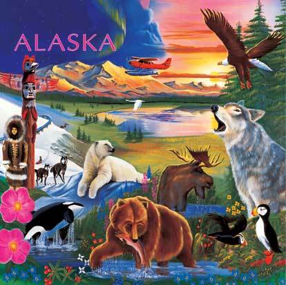 Alaska Wildlife - 48pc Wooden Tray Puzzle by Masterpieces